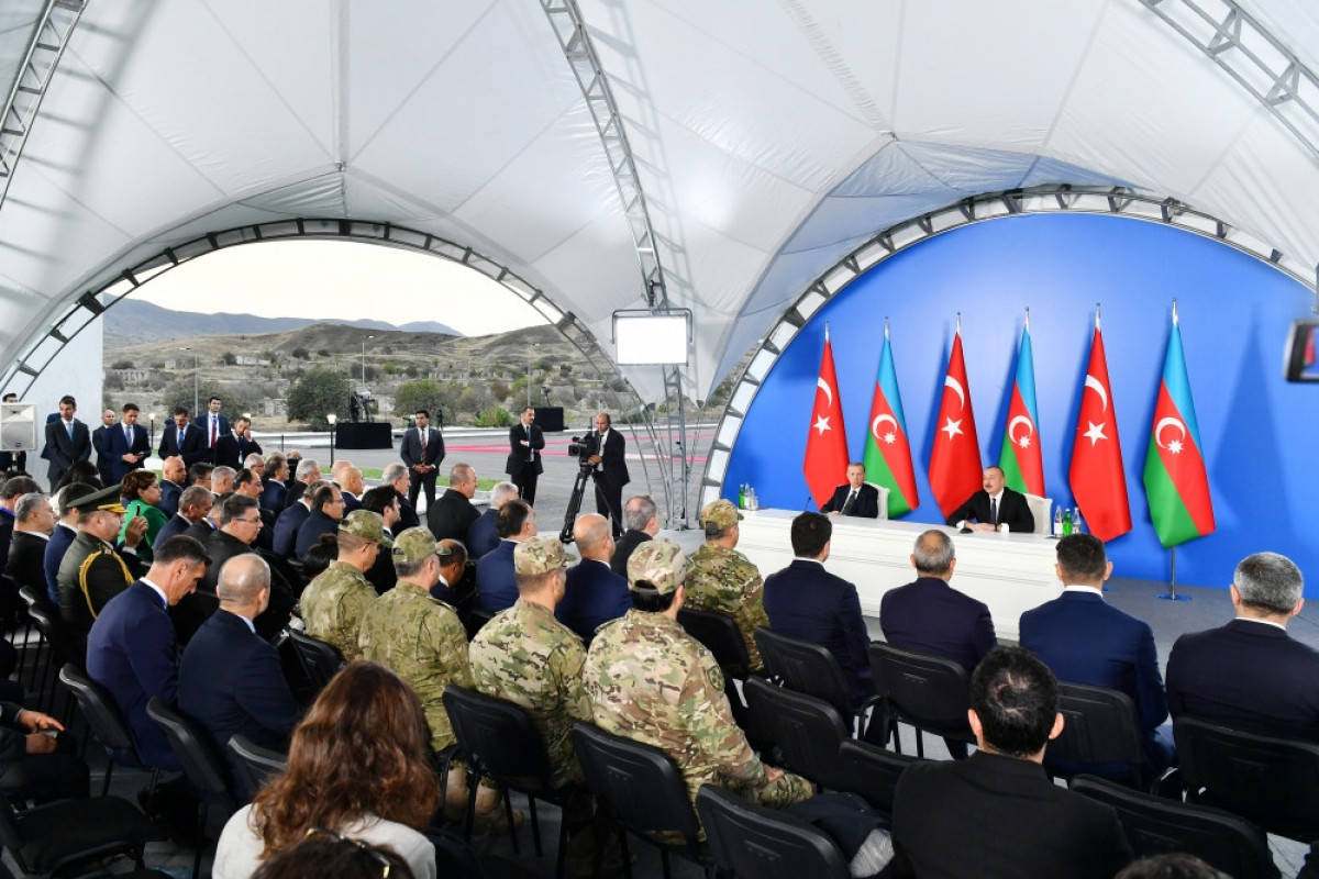 Президенты Азербайджана и Турции выступили с заявлениями для печати в Джебраиле - ФОТО -ОБНОВЛЕНО 