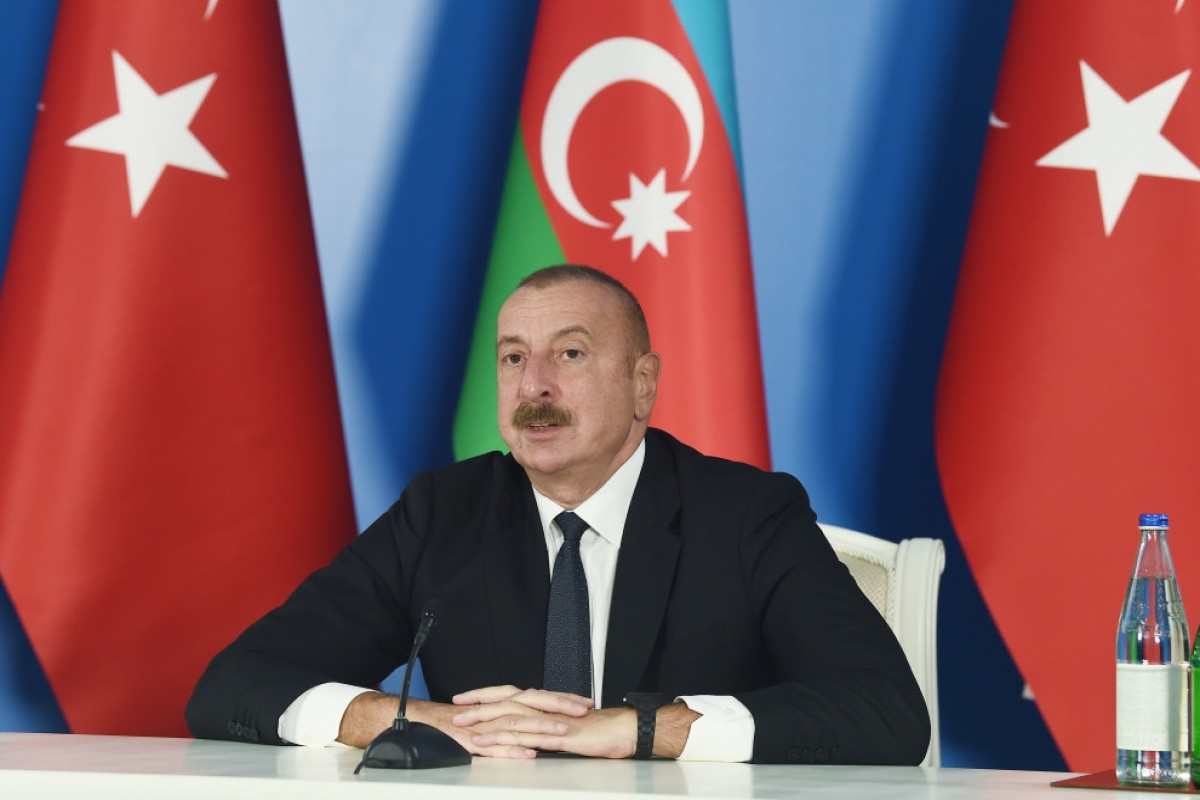Президенты Азербайджана и Турции выступили с заявлениями для печати в Джебраиле - ФОТО -ОБНОВЛЕНО 