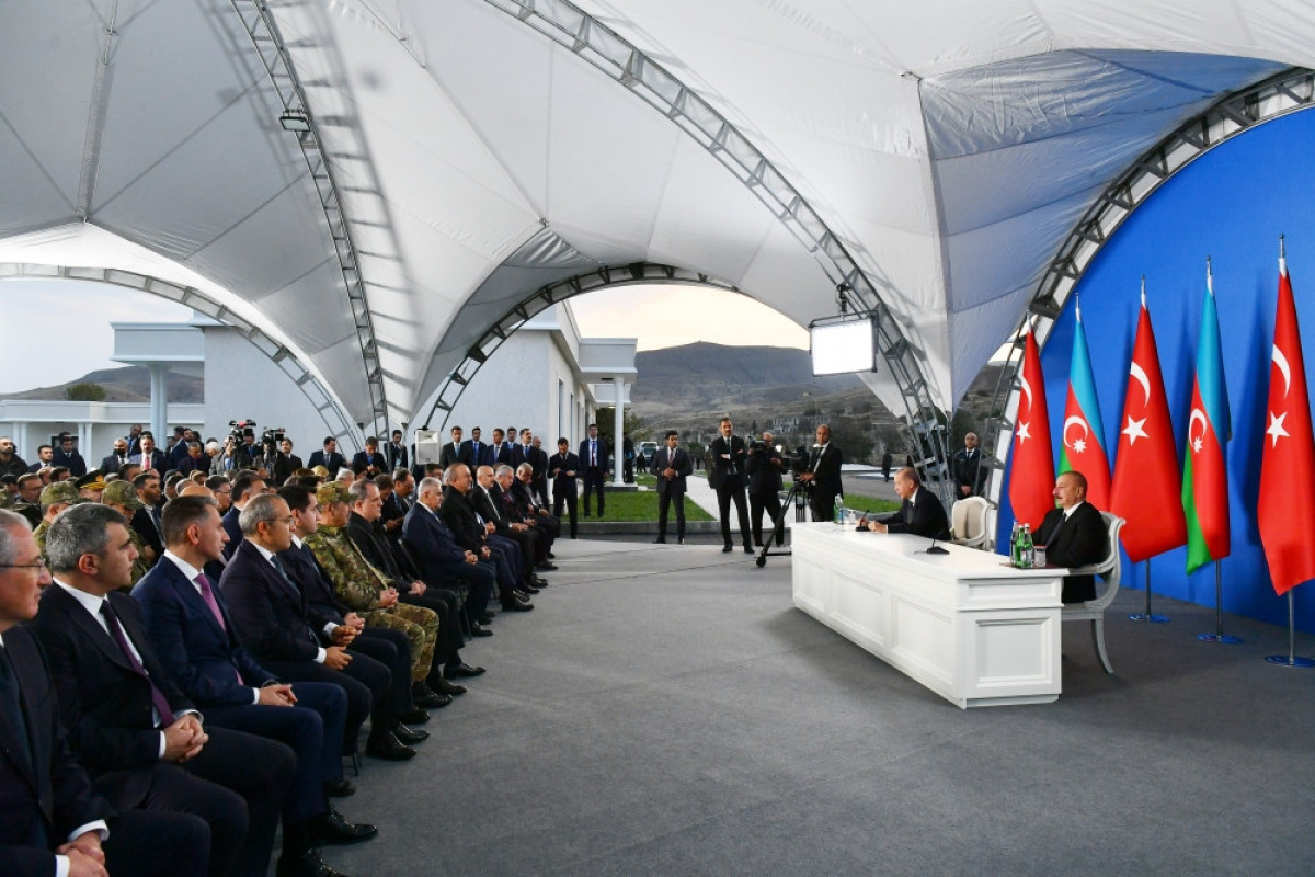 Президенты Азербайджана и Турции выступили с заявлениями для печати в Джебраиле - ФОТО -ОБНОВЛЕНО 