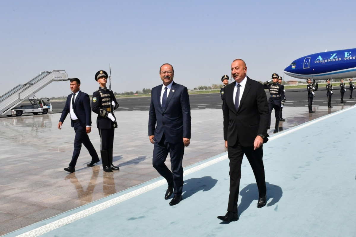 Президент Ильхам Алиев прибыл с визитом в Узбекистан-ФОТО 