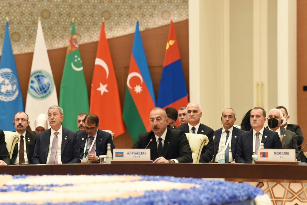 Ильхам Алиев на саммите стран-членов Шанхайской организации сотрудничества в Самарканде