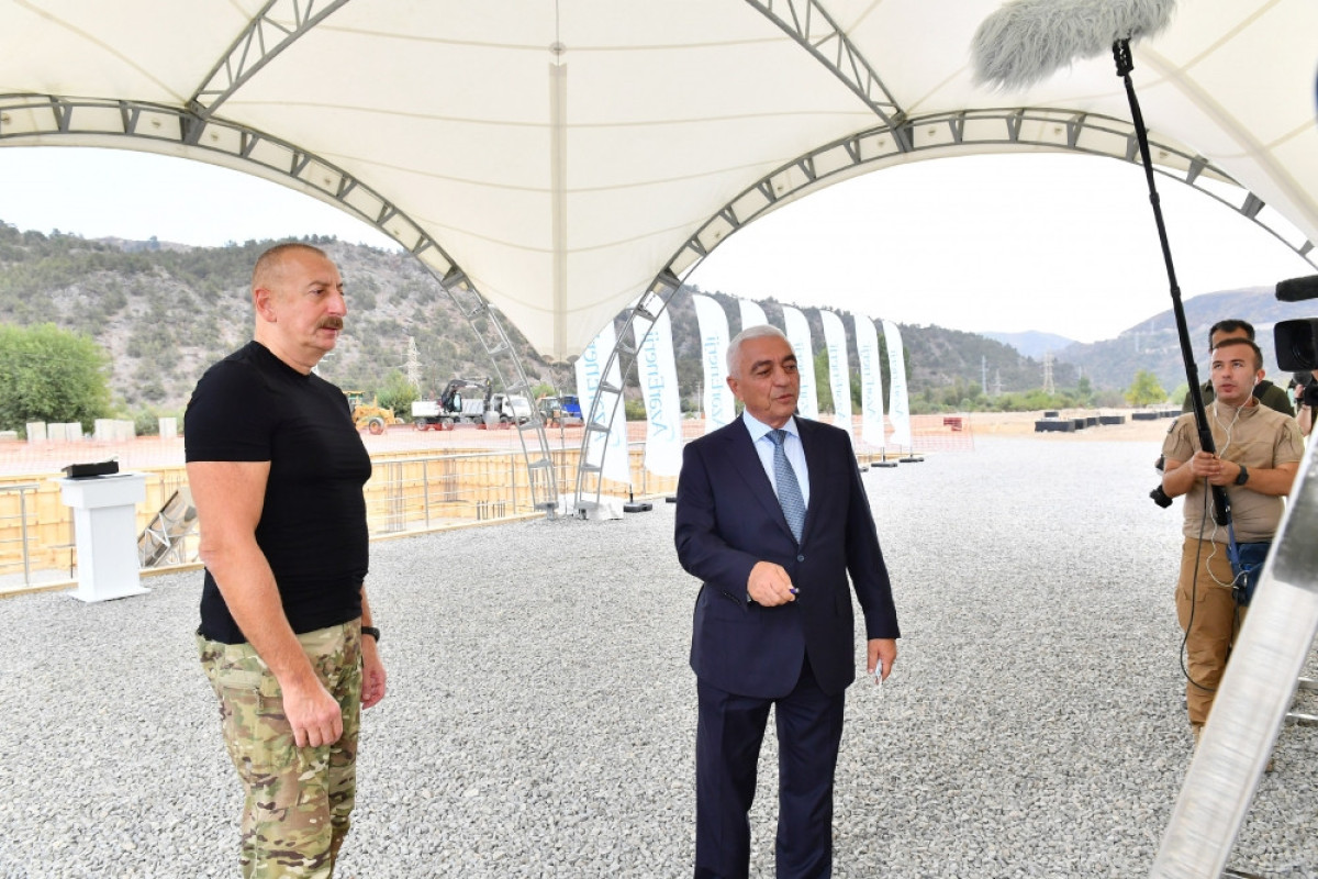 Президент Азербайджана принял участие в закладке фундамента узловой подстанции «Лачин»-ФОТО 
