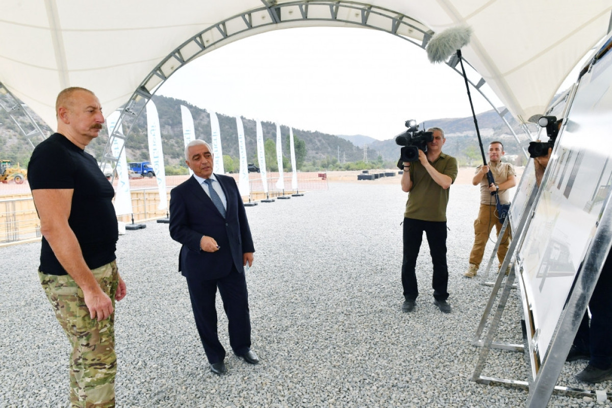 Президент Азербайджана принял участие в закладке фундамента узловой подстанции «Лачин»-ФОТО 