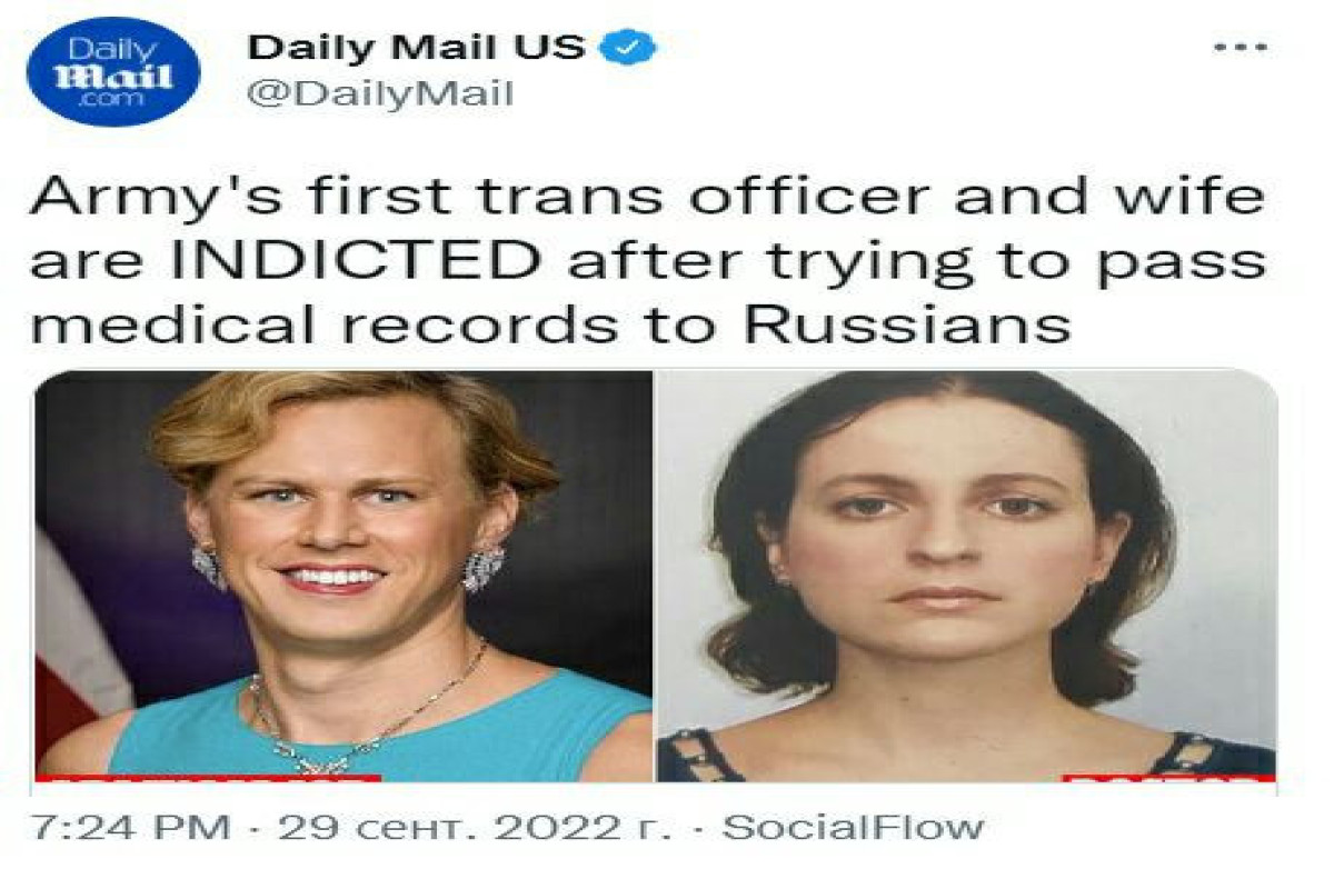 В США офицер-трансгендер и его жена-армянка шпионили в пользу России-ФОТО 