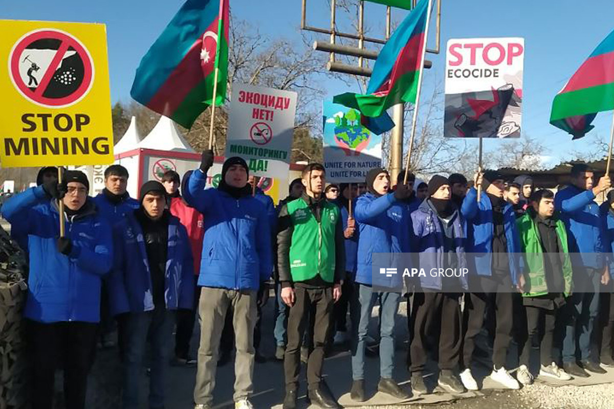 113-й день акции протеста экоактивистов на дороге Лачин-Ханкенди-ФОТО 