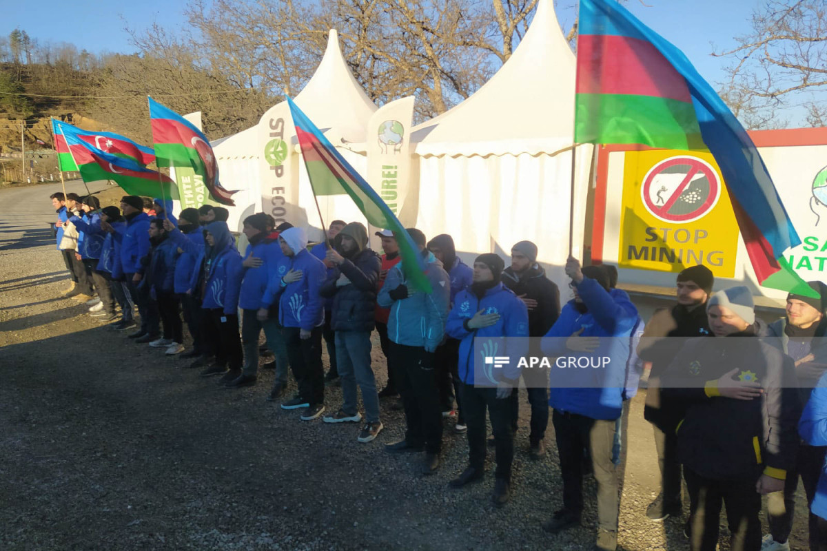 Экоактивисты продолжают протестовать на дороге Лачин-Ханкенди -ФОТО 