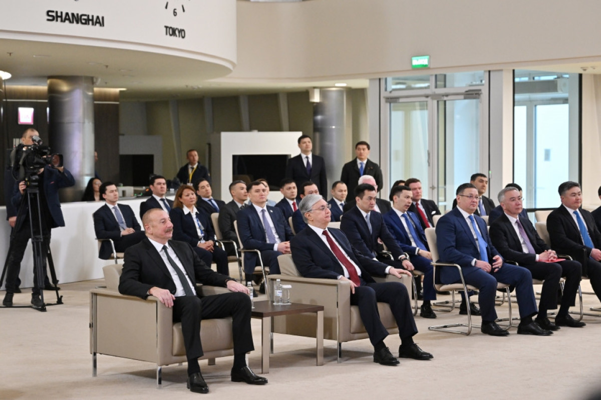 Президенты Азербайджана и Казахстана посетили Международный финансовый центр в Астане-ФОТО -ОБНОВЛЕНО 