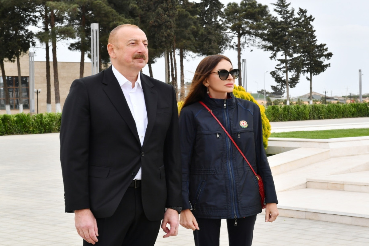Президент Ильхам Алиев и первая леди Мехрибан Алиева совершили поездку в Нефтчалинский район-ФОТО -ОБНОВЛЕНО