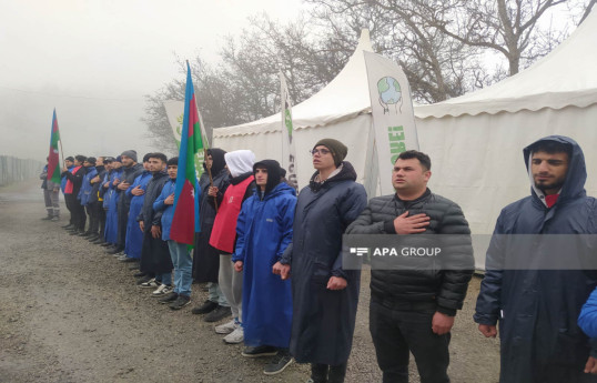 На Лачинской дороге продолжаются протесты-ФОТО 