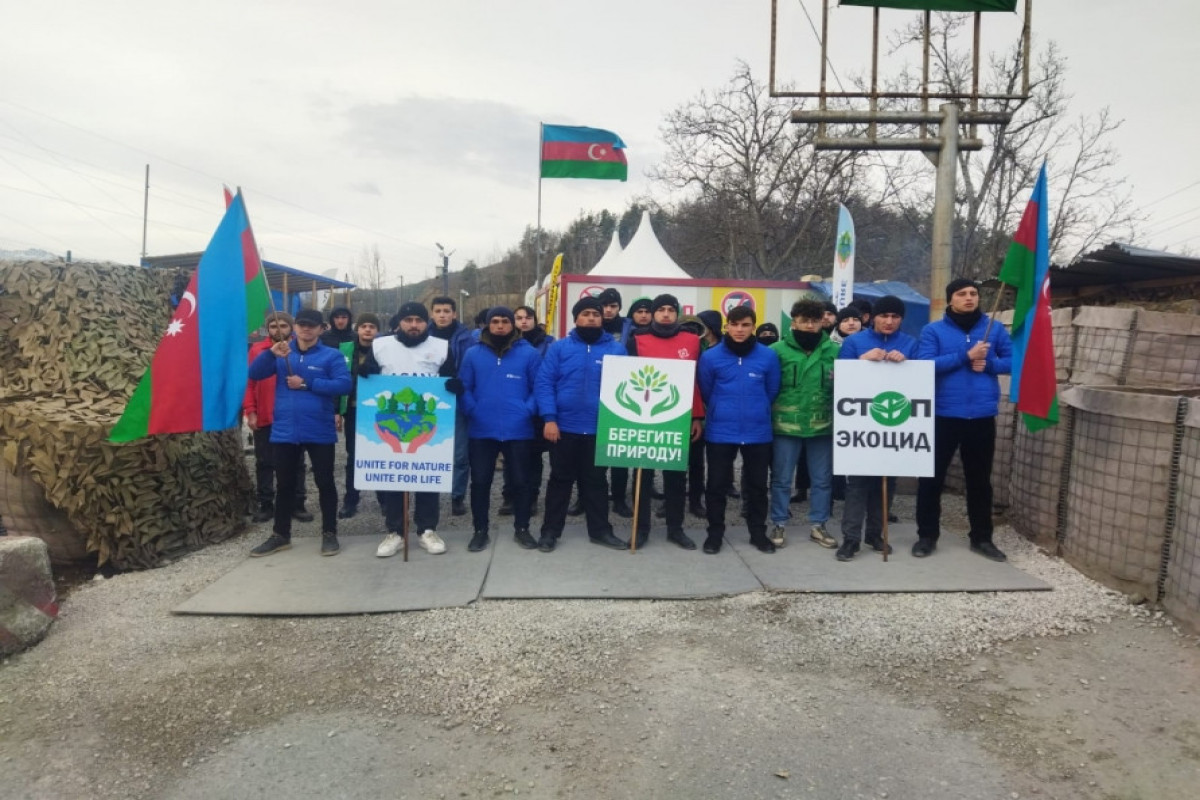 Азербайджанские экоактивисты временно приостановили акцию протеста на Лачинской дороге -ФОТО -ОБНОВЛЕНО 