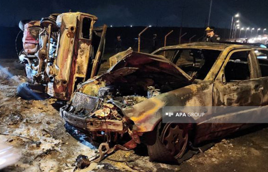 В Баку произошло страшное ДТП: водитель и пассажиры сгорели заживо-ФОТО -ОБНОВЛЕНО 