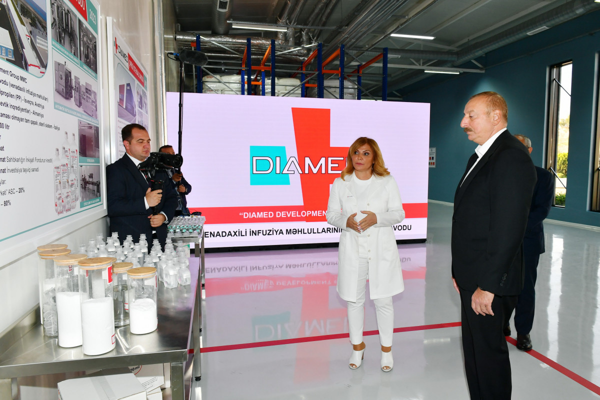 Ильхам Алиев принял участие в открытии завода по производству лекарств "Diamed"-ФОТО 