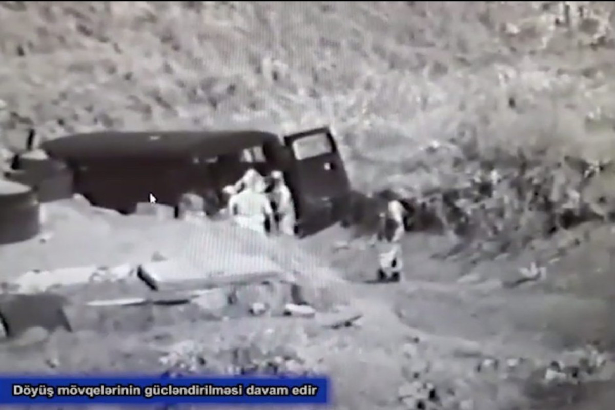 Армянские боевики укрепляют позиции и перевозят в машинах скорой помощи оружие и мины-ВИДЕО 