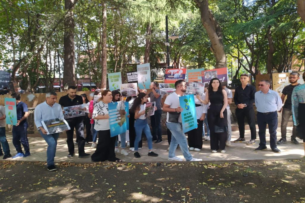 Азербайджанская община Грузии провела акцию протеста перед офисом ООН в Тбилиси-ФОТО 
