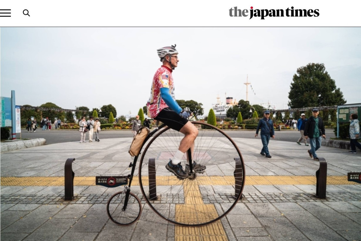 Американец пересек Японию на старинном велосипеде