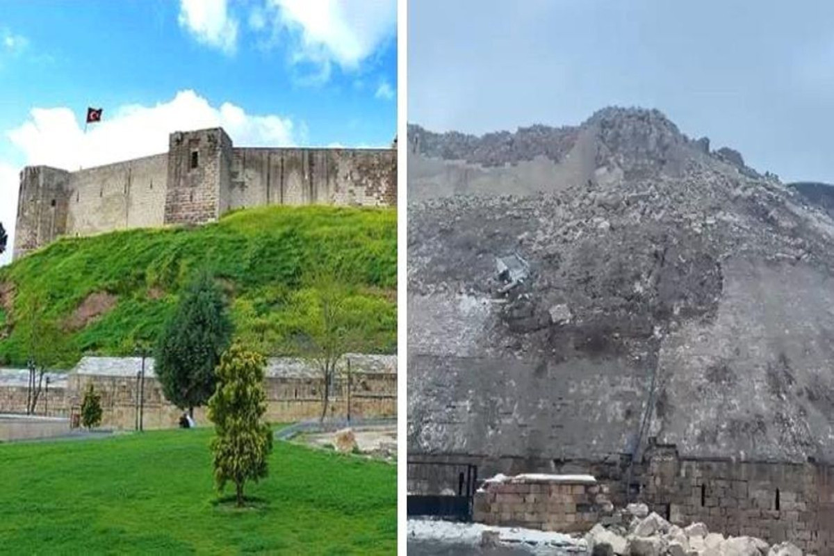 В Турции в результате землетрясения обрушилась историческая крепость-ФОТО 