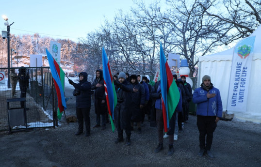 На Лачинской дороге продолжаются протесты экоактивистов-ФОТО -ВИДЕО 