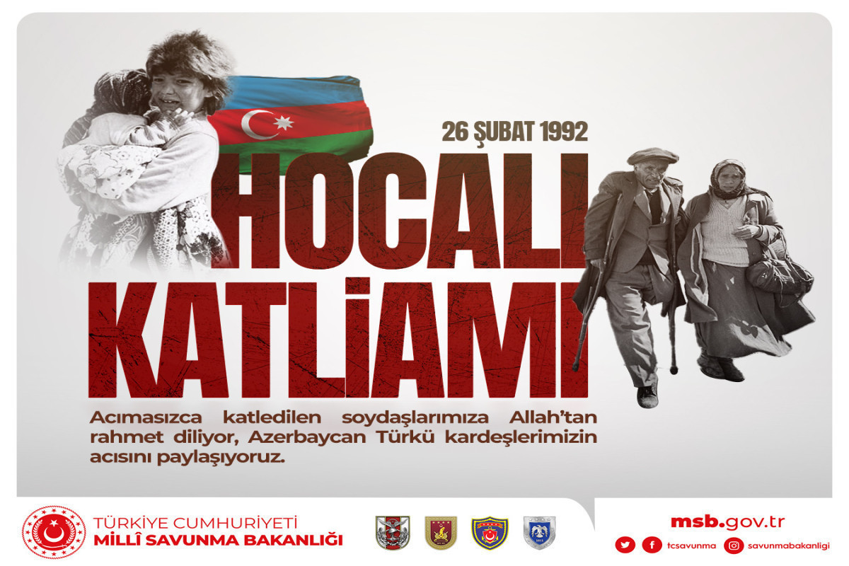 Министерство национальной обороны Турции поделилось публикацией в связи с Ходжалинским геноцидом