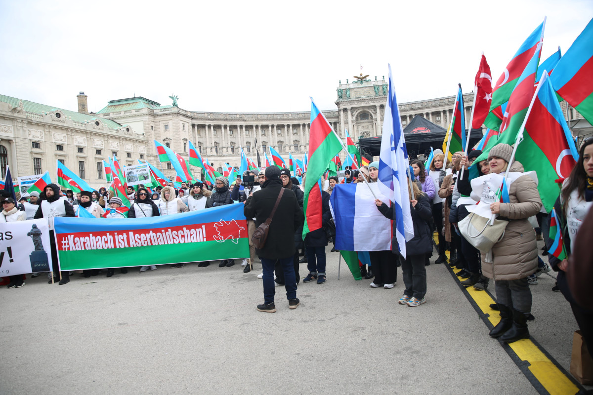 В Вене прошел Общеевропейский карабахский митинг в связи с Ходжалы-ФОТО 