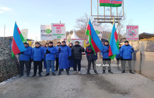 На дороге Лачин-Ханкенди 77-й день продолжается акция протеста