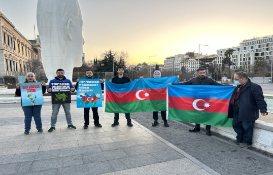 В Мадриде проведена акция протеста против армянского экотеррора-ФОТО 