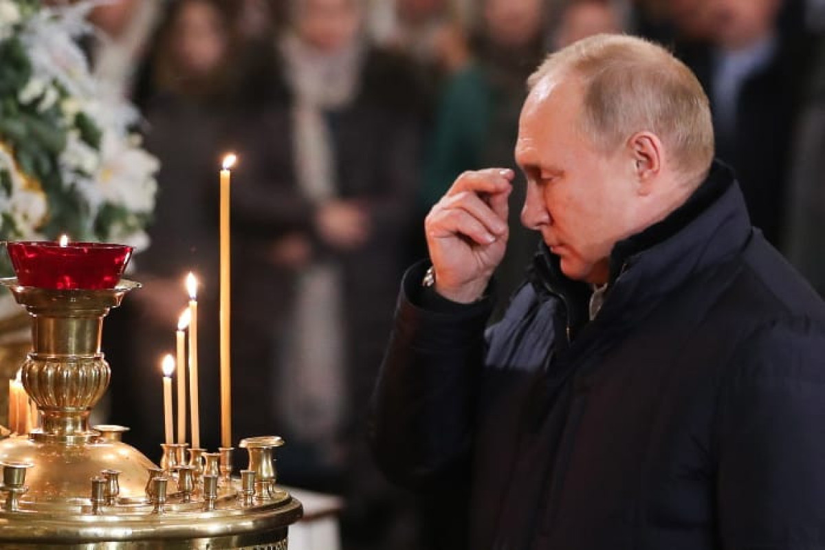 Путин встретил Рождество в Благовещенском соборе Московского Кремля