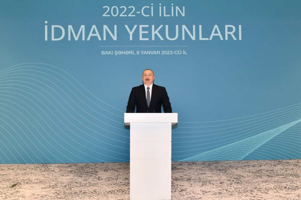 Ильхам Алиев принял участие в церемонии, посвященной спортивным итогам прошлого года -ОБНОВЛЕНО 