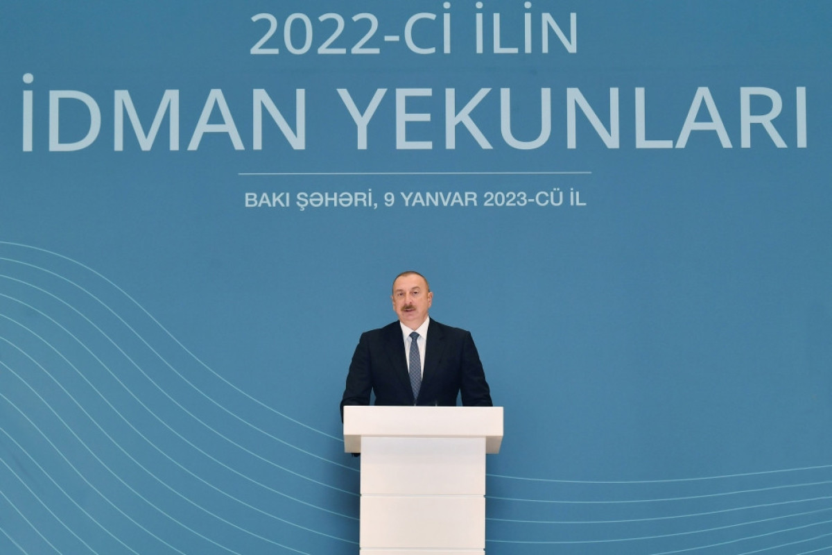 Ильхам Алиев принял участие в церемонии, посвященной спортивным итогам прошлого года -ОБНОВЛЕНО 