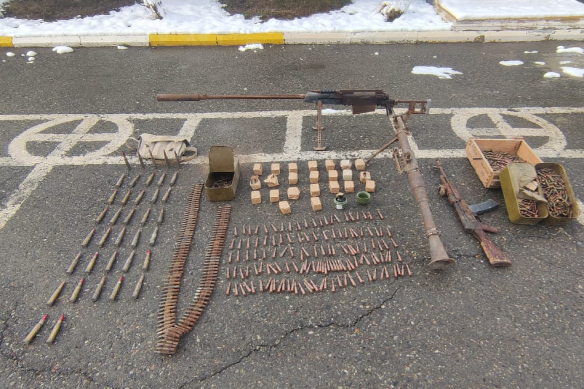 В Ходжавендском районе Азербайджана обнаружено большое количество оружия и боеприпасов -ВИДЕО 