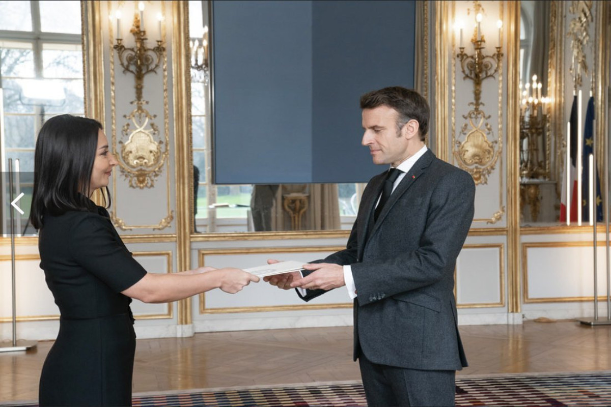 Лейла Абдуллаева вручила верительные грамоты президенту Франции-ФОТО 