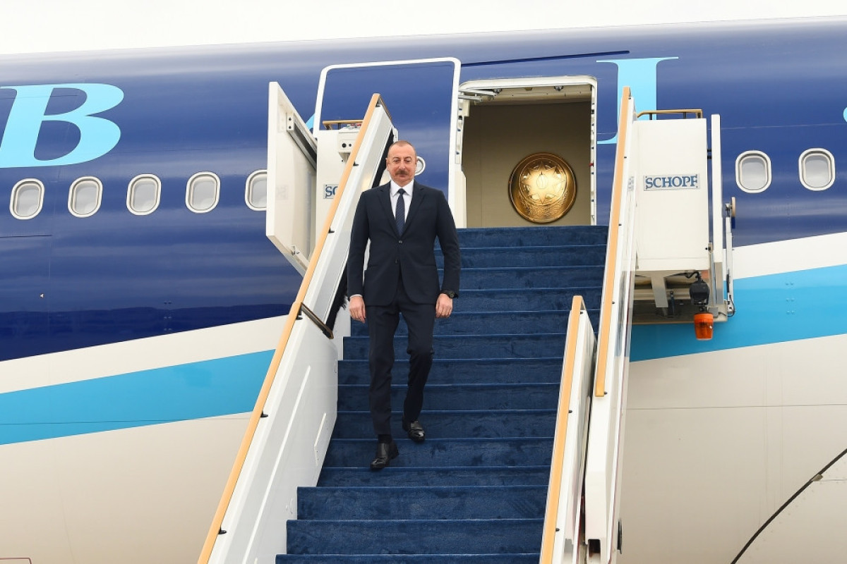 Президент Ильхам Алиев прибыл с рабочим визитом в ​​Объединенные Арабские Эмираты-ФОТО 