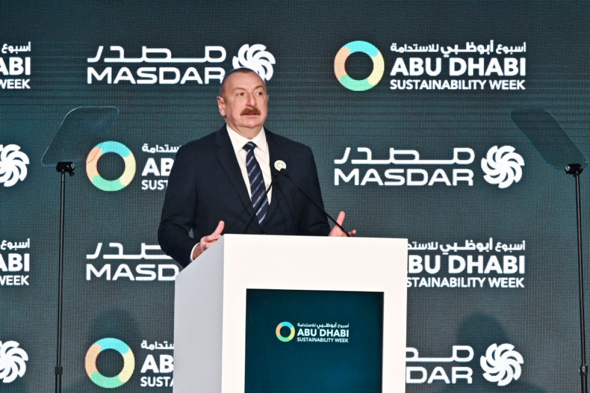 Президент Азербайджана выступил на церемонии открытия Недели устойчивого развития в Абу-Даби-ОБНОВЛЕНО 