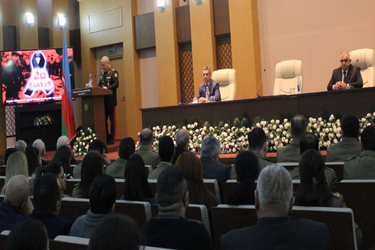 В Академии МЧС Азербайджана прошла памятная церемония, посвященная трагедии 20 января - ФОТО 