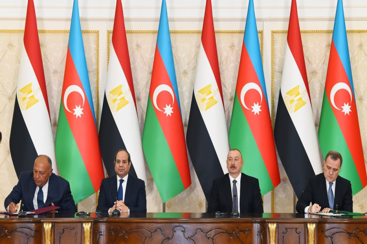 В Баку прошла церемония подписания азербайджано-египетских документов -ФОТО 