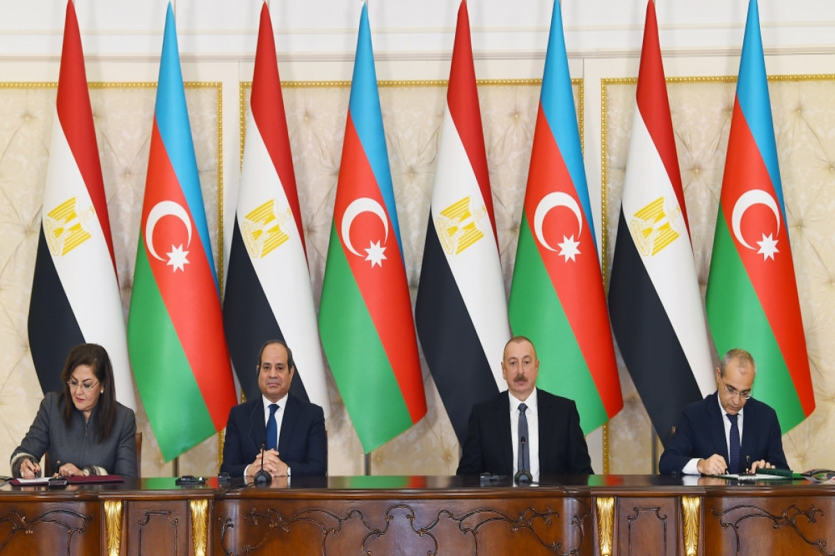 В Баку прошла церемония подписания азербайджано-египетских документов -ФОТО 