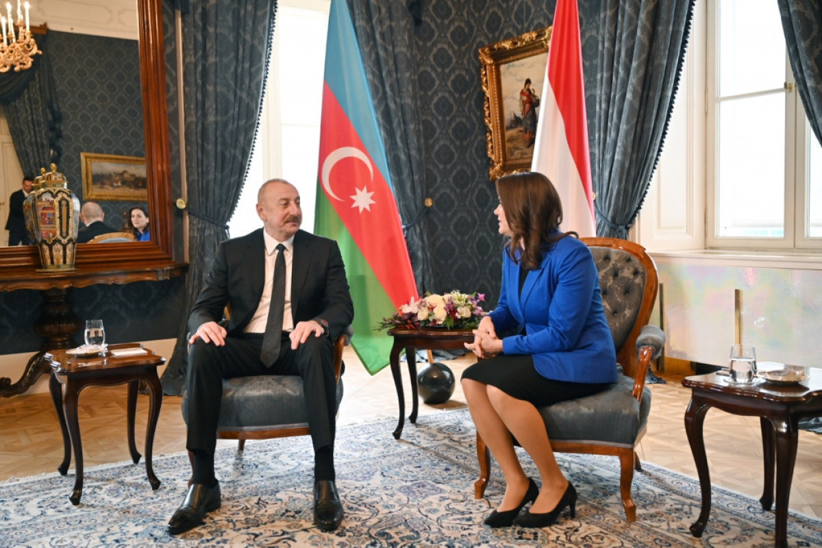 Встреча лидеров Азербайджана и Венгрии