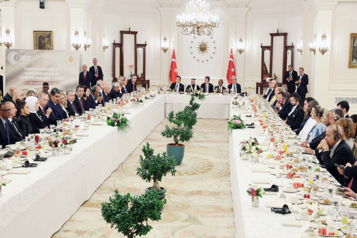 Президент Азербайджана и Первая леди приняли участие в ужине от имени президента Турции-ФОТО 