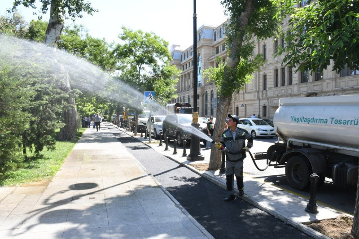 В  Баку прошел общегородской субботник, вымыты 545 улиц