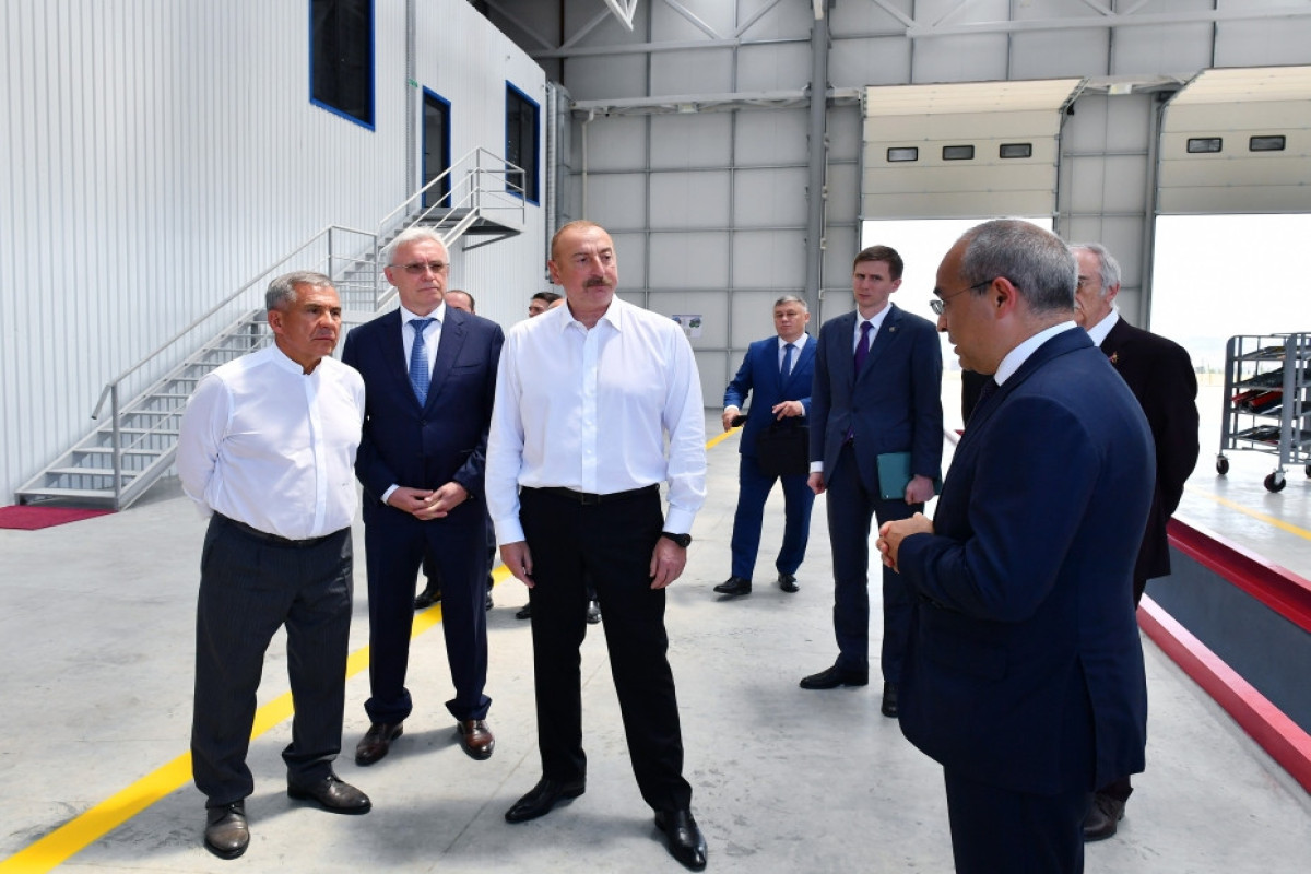 Ильхам Алиев и Рустам Минниханов приняли участие в открытии ООО «Авто Лизинг Азербайджан»-ФОТО 