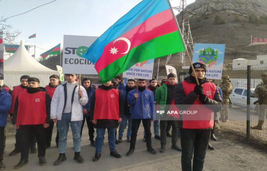 Акция на дороге Лачин-Ханкенди продолжается 80-й день-ФОТО 