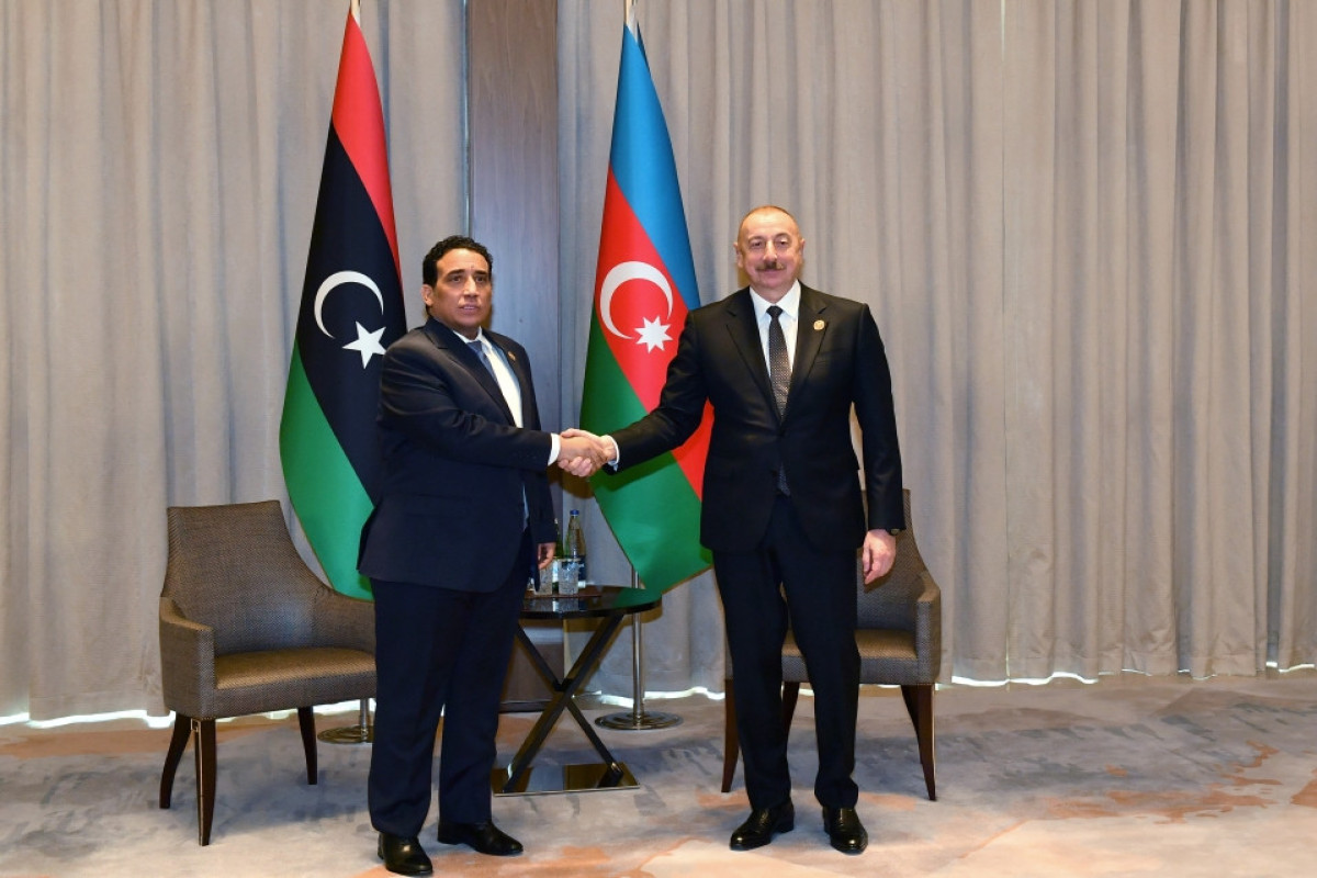 Ильхам Алиев встретился с председателем Президентского совета Государства Ливия -ФОТО 