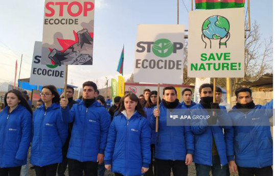 83-й день акции протеста на дороге Лачин-Ханкенди-ФОТО 