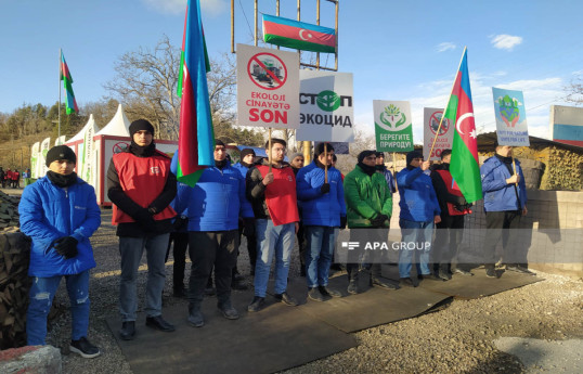 Акция на Лачинской дороге продолжается 86-й день-ФОТО 