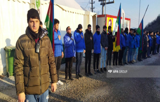 Акция протеста на Лачинской дороге продолжается 102-й день-ФОТО 