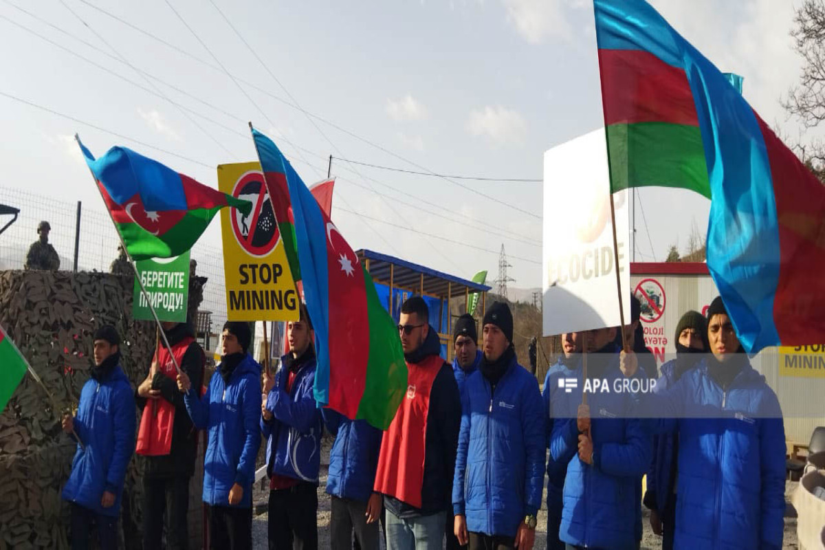 109-й день акции протеста на дороге Лачин-Ханкенди-ФОТО 