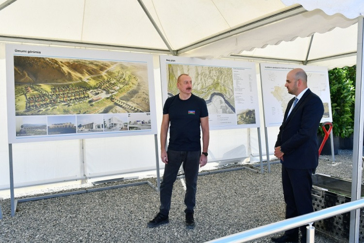 Ильхам Алиев находится с визитом в Джебраильском районе-ФОТО 