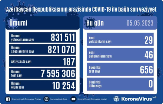 В Азербайджане за сутки выявлено 29 новых случаев заражений коронавирусом