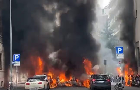 В центре Милана произошел взрыв-ВИДЕО 