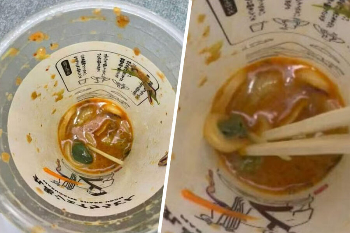 Житель Японии обнаружил живую лягушку в своей миске с супом