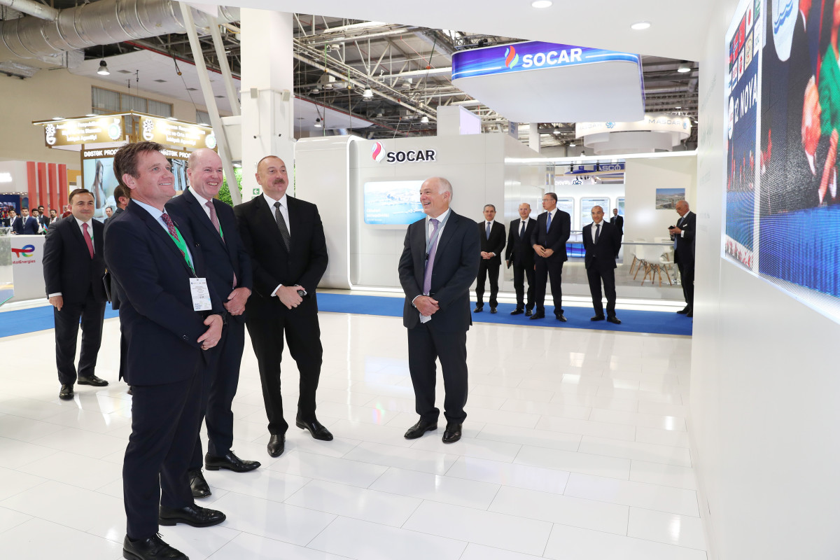 Ильхам Алиев выступил на церемонии открытия 28-й Международной выставки «Нефть и газ Каспия»